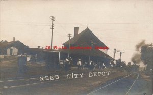 Depot, Michigan, Reed City, RPPC, Union Station Railroad Depot