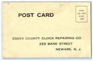 c1905 Essex County Clock Repairing Co. Newark New Jersey NJ Antique Postcard