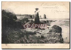 Old Postcard Royan Rocks Valliers