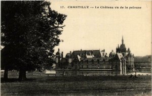 CPA Chantilly- Chateau vu de la pelouse FRANCE (1008645)