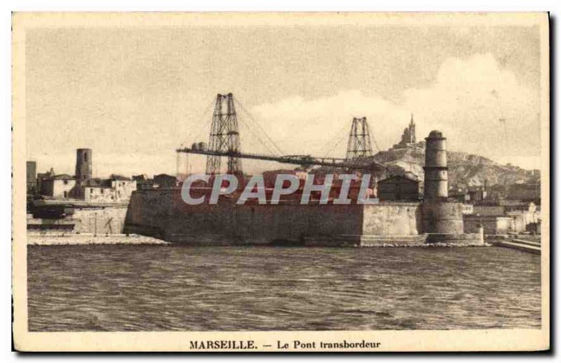 Old Postcard Marseille Transporter Bridge