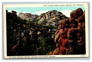 Vintage 1940's Postcard Sherman Hill Lincoln Highway Cheyenne & Laramie Wyoming