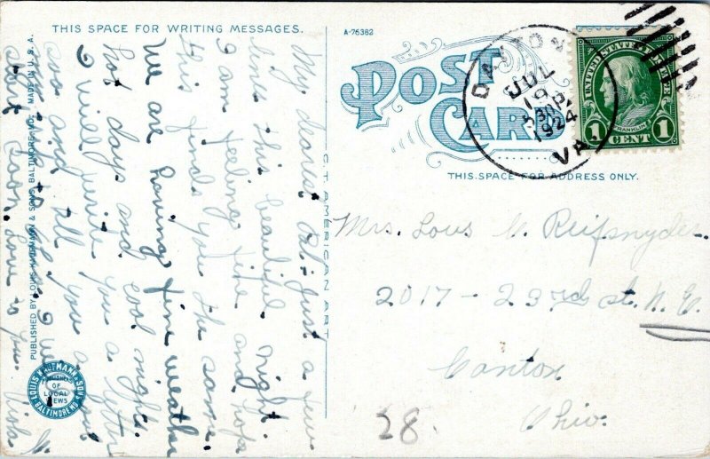 1924 Harrisonburg VA Postcard State Normal School Teachers College Shenandoah