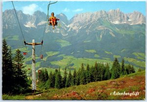 Chairlift on the Astenberg, view of Wilden Kaiser, Going and Ellmau - Austria 