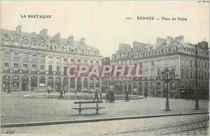 Postcard Old Rennes Brittany Palace Square