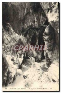 Old Postcard Thonon les Bains Gorges Pont du Diable