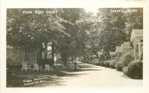 Postcard RPPC Missouri Cassville Park Road Court Fields Photo 23-6326