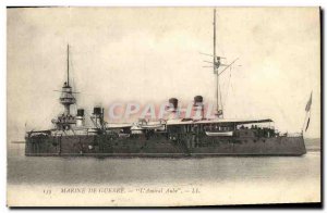 Old Postcard Boat War Navy War Admiral The Dawn
