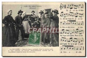 Old Postcard Folklore Chi yu voulio Bourree the kind of dance music nationald...