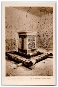 c1910s The Alabaster Canopic Chest Egypt Tutankhamen RPPC Photo Antique Postcard 