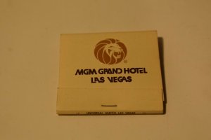 MGM Grand Hotel Las Vegas Nevada Lion 30 Strike Matchbook