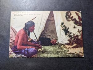 Mint USA Native American Postcard Chief Three Bears Glacier National Park MT