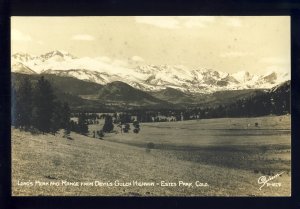 Estes Park, Colorado/CO Photo Postcard, Long's Peak & Range From Highway