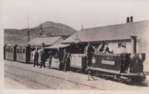 Princess Train At Welsh Station Staff Loading Rare Vintage Real Photo Postcard