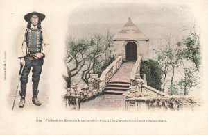 Quimperlé Brittany France Postcard Old Man Chapel Saint-David Sainte-Barbe