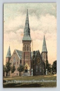 Brockville Ontario First Presbyterian Church Canada Postcard 1907 Oxford Mills