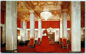 SAN FRANCISCO, CA  Main Lobby SAN FRANCISCAN HOTEL c1950s-60s Roadside Postcard