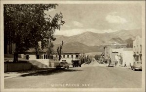 Winnemucca Nevada NV Street Scene c1940s Real Photo Postcard