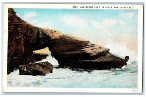 San Diego California CA Postcard Alligator Head La Jolla Exterior c1940 Vintage