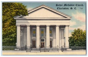 Charleston South Carolina SC Postcard Bethel Methodist Church Exterior c1940's