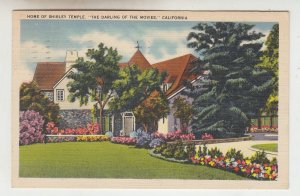 P2384, 1939 postcard the home of shirley temple darling of movies calif