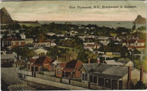 PC NEW ZEALAND, NEW PLYMOUTH, BREAKWATER, Vintage Postcard (B41582)