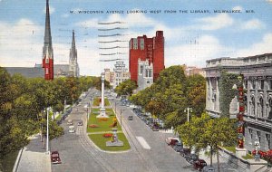 Library Looking West - Milwaukee, Wisconsin WI