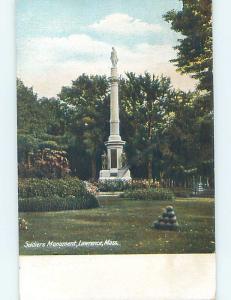 Pre-1907 MONUMENT Lawrence Massachusetts MA A2097