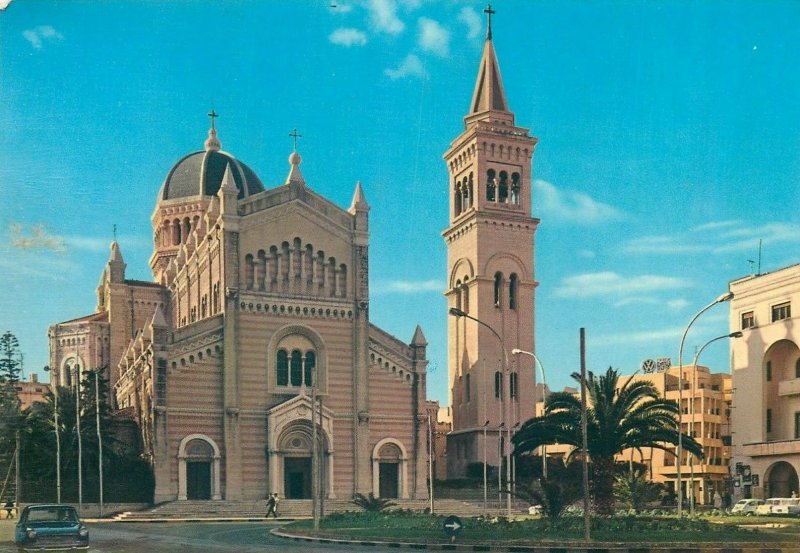 Tripoli Libya cathedral postcard