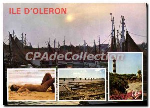 Postcard Modern Ile D'Oleron Sunset Over The Port Of La Cotiniere naked woman