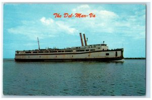 c1960 View Automobile Passenger Ferry Del-Mar-Va Kiptopeke Virginia VA Postcard