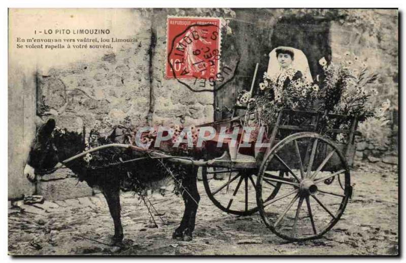 Old Postcard Lo Pito Limouzino In m & # 39envouyan to vautrel lou Limouzis Li...