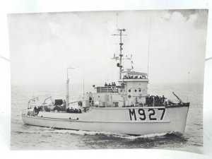 M927 Spa Belgian Navy Minesweeper Cruiser Military Boat Vintage Postcard