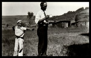 Boy with Slingshot Shooting Man Comic