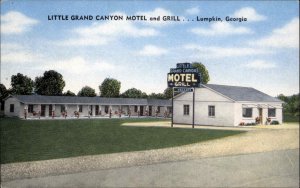 Lumpkin Georgia GA Little Grand Canyon Motel Vintage Postcard
