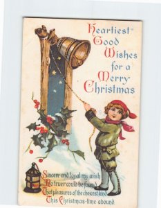 Postcard Christmas Greeting Card with Poem and Christmas Art Print