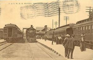 IL-BELVIDERE-RAILROAD STATION-MAILED 1911-R49097