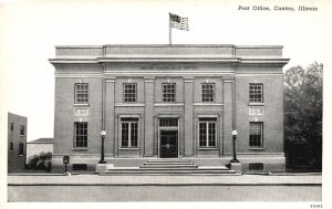 Vintage Postcard Post Office Architectural Building Landmark Canton Illinois ILL