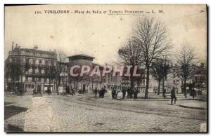 Postcard Old Toulouse Salin Square and Temple protestant