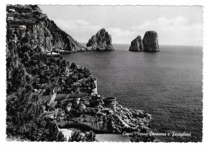 RPPC Italy Capri Faraglioni Saracen Tower The Crags Rocks Glossy 4X6 Postcard