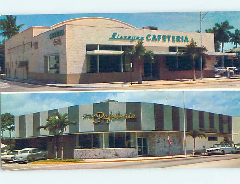 Unused Pre-1980 BISCAYNE CAFETERIA RESTAURANT Miami & Miami Shores FL B8222@