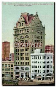 Postcard Old San Francisco California Mutual Bank Building Showing Kearney an...