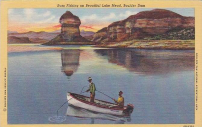 Nevada Boulder Dam Bass Fishing On Beautiful Lake Mead Curteich