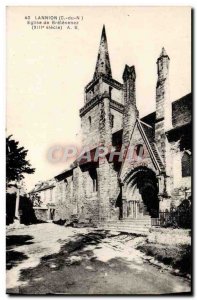 Old Postcard From Lannion Church Brelevenez