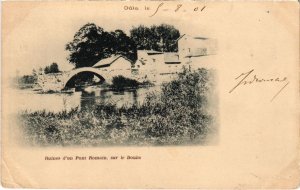 CPA Dole- Ruines d'un Pont Romain sur le Doubs FRANCE (1043405)