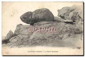 Old Postcard Ile D & # 39Yeu Stone rickety