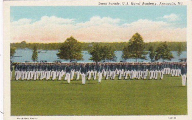 Maryland Annapolis Dress Parade U S Naval Academy Curteich