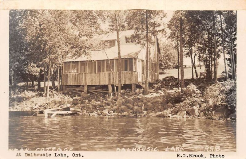 Delhousie Lake Ontario Canada Lakeside Cottage Real Photo Postcard AA66249