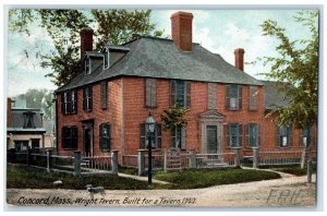 1907 Wright Tavern Built For A Tavern 1747 Concord Massachusetts MA Postcard