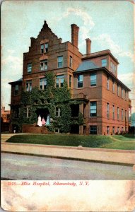 Postcard NY Schenectady Ellis Hospital